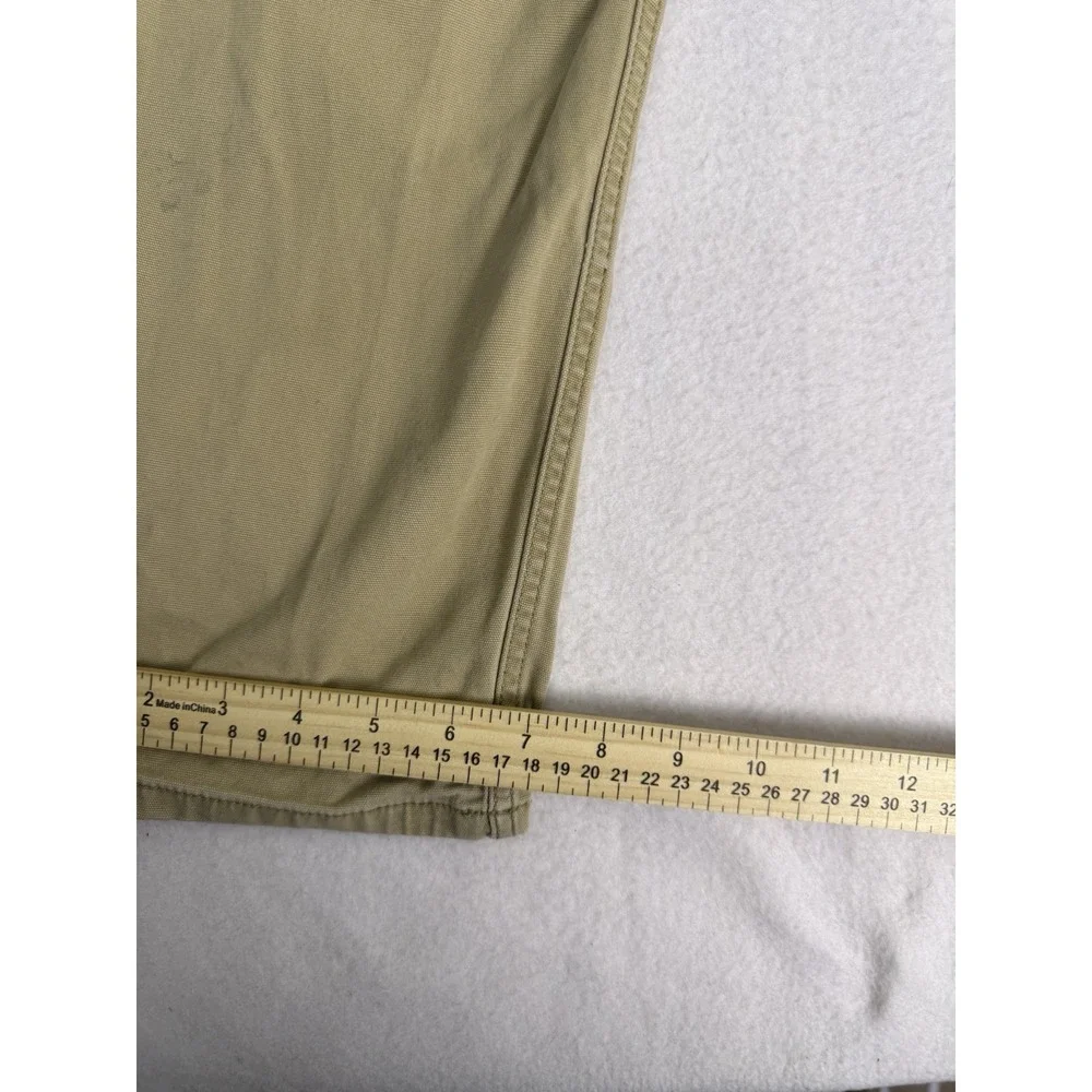 Carhartt Relaxed Fit Mens Pants 30x32 Khaki Tan Canvas‎ Workwear DISTRESSED